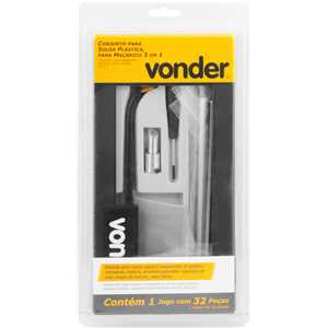 Conjunto para solda plástica para maçarico 3 em 1, VONDER