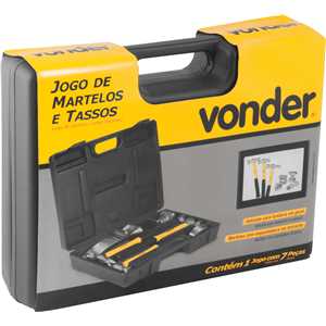 Jogo de martelos e tassos, com 7 peças, VONDER