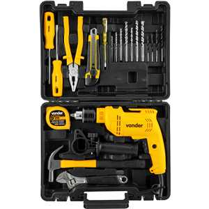 Furadeira de impacto 1/2", 550 W, 220 V~, com jogo de 19 acessórios, FIV 519 VONDER
