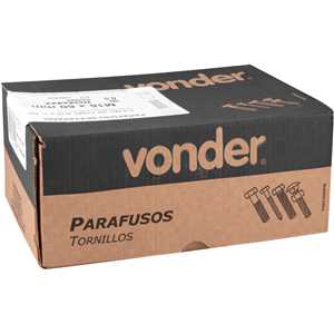 Parafuso sextavado zincado, 16 mm x 60 mm, MA, VONDER
