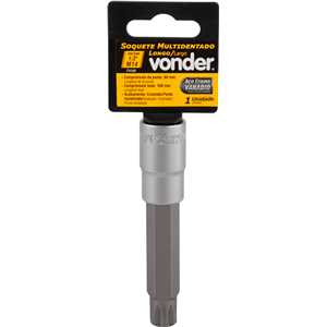 Soquete multidentado, longo, com encaixe de 1/2", M14, VONDER