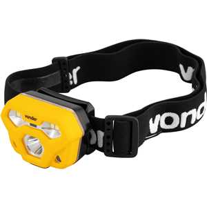 Lanterna de LED para cabeça, recarregável, LED SMD, LCV 400, VONDER
