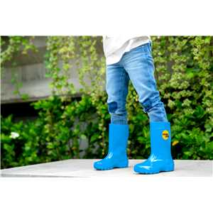 Bota infantil de PVC, azul, com forro, 20/21, VONDER