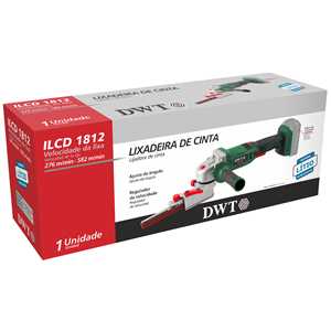 Lixadeira de cinta, bateria intercambiável de 18 V, sem bateria e sem carregador, ILCD 1812 DWT