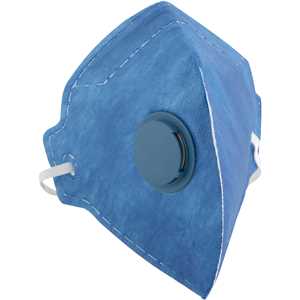 Respirador dobrável, semifacial, sem carvão ativado, com válvula, PFF1, RDV 2102, azul, VONDER