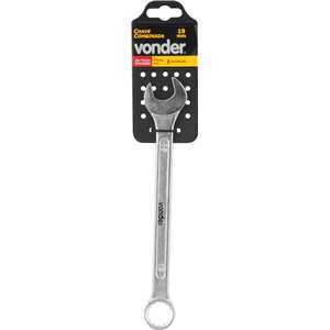 Chave combinada 19 mm, aço cromo vanádio, reta, VONDER
