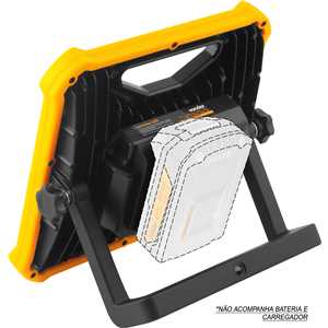 Refletor de LED, bateria intercambiável de 18 V, sem bateria e sem carregador, ILV 1811 VONDER
