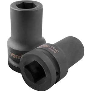 Soquete sextavado longo de impacto, 24 mm, encaixe de 1", VONDER