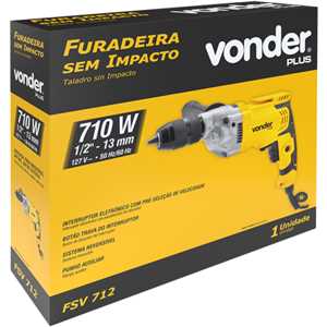 Furadeira sem impacto 1/2", 710 W, 127 V~, FSV 712 VONDER PLUS