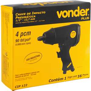 Chave de impacto pneumática 1/2" - 12,7 mm, CIP 122 VONDER PLUS