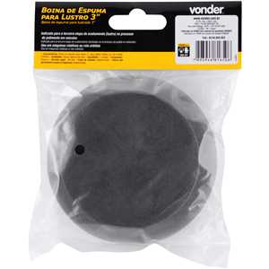 Boina de espuma para lustro 3", para politriz rotativa ou roto-orbital, VONDER