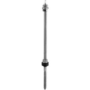 Conjunto haste M10 x 300 mm para painel solar, para madeira, VONDER