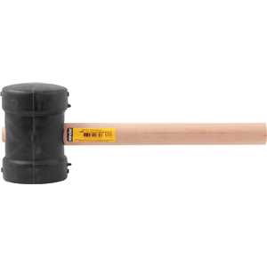 Martelo de borracha 80 mm, cabo em madeira, preto, VONDER