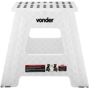 Banqueta plástica dobrável, transparente, altura 360 mm, VONDER