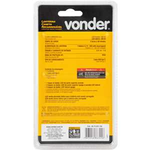 Lanterna caneta recarregável, LED SMD, LCR 150 VONDER