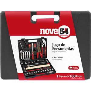 Jogo de ferramentas com 100 peças, KF 100, NOVE54