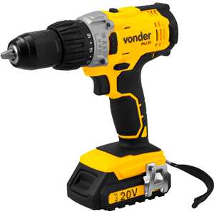Parafusadeira/furadeira de impacto a bateria, 20 V, fonte de carregamento bivolt automática, PFV 200I VONDER PLUS