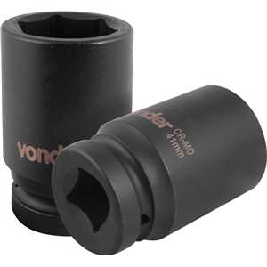 Soquete sextavado longo de impacto, 41 mm, encaixe de 1", VONDER