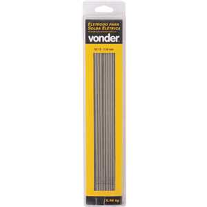 Eletrodo revestido para aço carbono, blister com 960 g, E6013, com 2,50 mm, VONDER