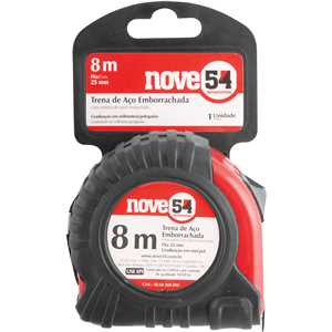 Trena de aço emborrachada 8 m x 25 mm NOVE54