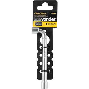 Chave biela com furo passante, 7 mm, VONDER