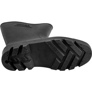 Bota de PVC preta, cano médio, sem forro, 38, NOVE54