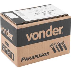 Parafuso sextavado 8.8, 6 mm x 25 mm, MA, rosca total, DIN 933, VONDER