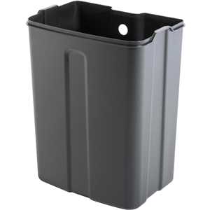 Lixeira retangular, 12 litros, inox, cinza, VONDER