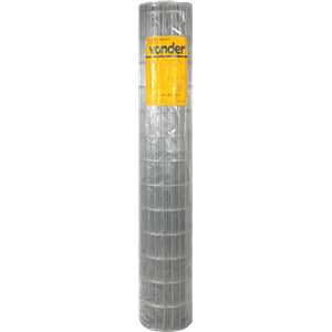 Tela alambrado, malha 15 cm x 5 cm, fio 2,3 mm, com 2,0 m x 25 m (altura x comprimento), VONDER