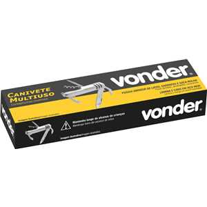 Canivete multiuso, em aço inox, VONDER