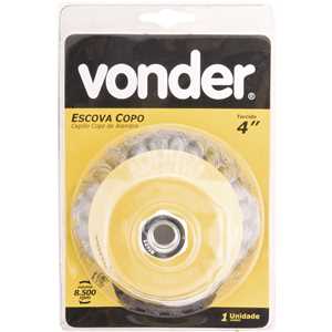 Escova tipo copo 4" torcida, VONDER
