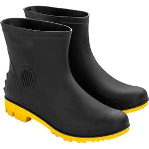 Bota de PVC preta e amarela, cano 3/4, com forro, 45/46, VONDER