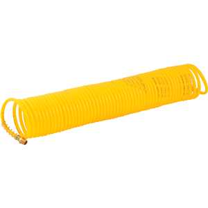 Mangueira/tubo poliuretano amarelo, espiral, conector 1/4"NPT macho, 8,0 mm x 12,0 mm, com 10,0 m, VONDER