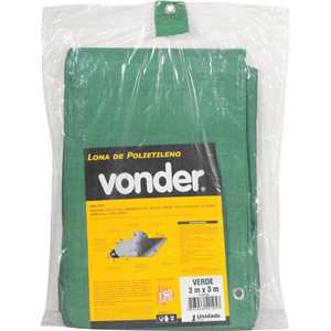 Lona de polietileno verde 3 m x 3 m, VONDER