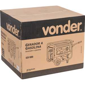 Gerador a gasolina 6.000 W, 110 V~/220 V~, GGV 6000, VONDER