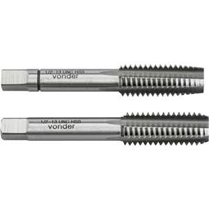 Macho manual de aço rápido 1/2" UNC, jogo com 2 peças VONDER