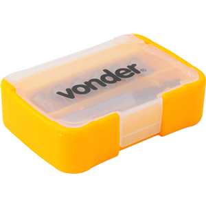 Jogo de bits/ponteiras, com 7 peças, encaixe sextavado 1/4", VONDER