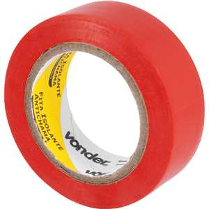 Fita isolante, 19 mm x 10 m, vermelha, VONDER