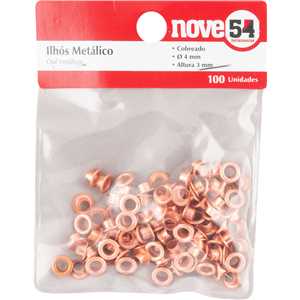 Ilhós metálico, cobreado, NOVE54