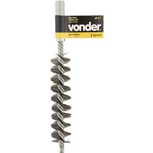 Escova tubular torcida simples de 1", rosca de 1/2" UNC, VONDER