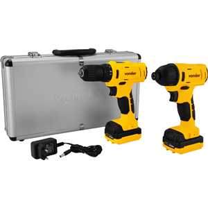 Conjunto parafusadeira / furadeira e parafusadeira de impacto, 12 V, PFBV 012 VONDER