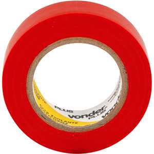 Fita isolante, 19 mm x 10 m, vermelha, VONDER PLUS