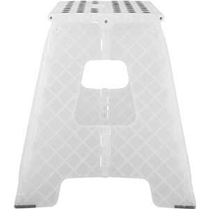 Banqueta plástica dobrável, transparente, altura 360 mm, VONDER