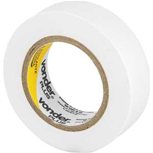 Fita isolante, 19 mm x 10 m, branca, VONDER PLUS