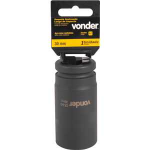 Soquete sextavado longo de impacto, 30 mm, encaixe de 3/4", VONDER