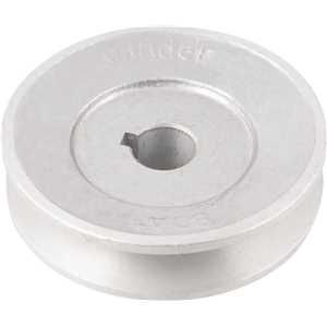 Polia de alumínio 1 canal, perfil A, 80 mm com furo de 5/8" - 15,9 mm, VONDER
