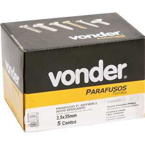 Parafuso autobrocante, para drywall, 3,5 mm x 35 mm, VONDER