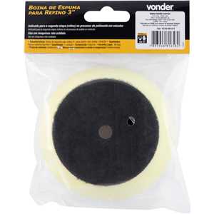 Boina de espuma para refino 3", para politriz roto-orbital, VONDER
