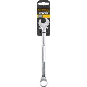 Chave combinada 13 mm, aço cromo vanádio, encartelada, VONDER