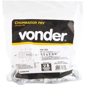 Chumbador PBV com presilha 1/2" x 2.3/4", VONDER